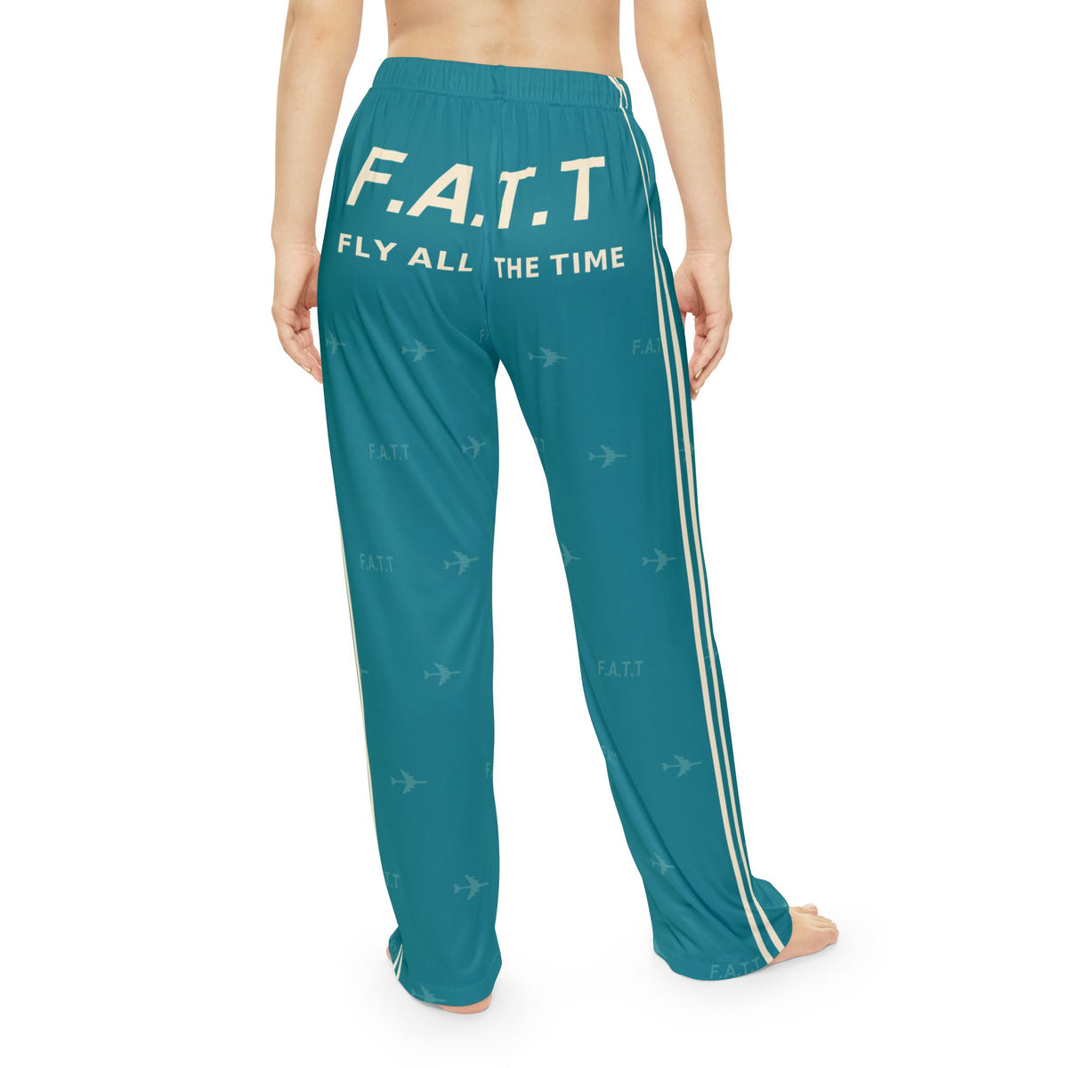 F.A.T.T Women's Flight Lounge Pants — Teal / Cream