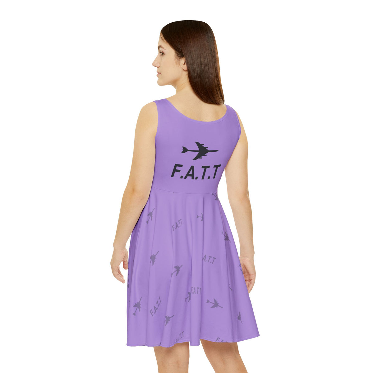 F.A.T.T Women's Flight Skater Dress — Lavender / Charcoal