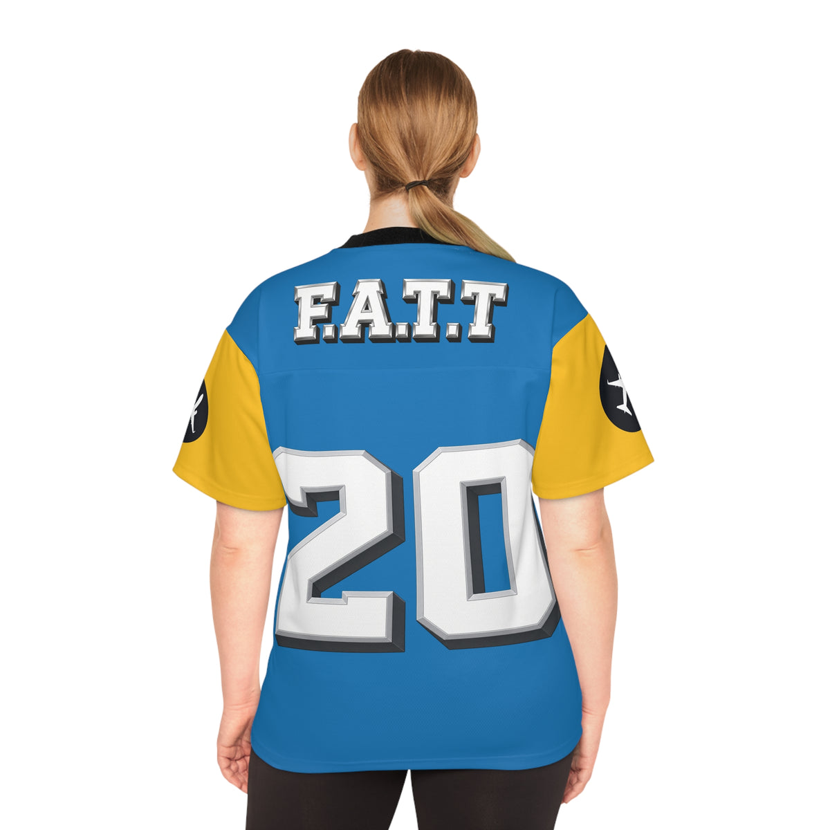 F.A.T.T #20 Football Jersey — Los Angeles Powder | Powder Blue / Gold
