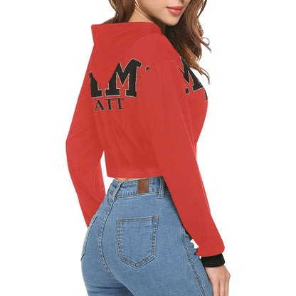 MiMi by FATT Women’s Cropped Hoodie — Black, Red & Camouflage