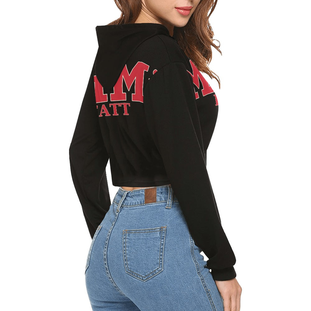 MiMi by FATT Women’s Cropped Hoodie — Black, Red & Camouflage