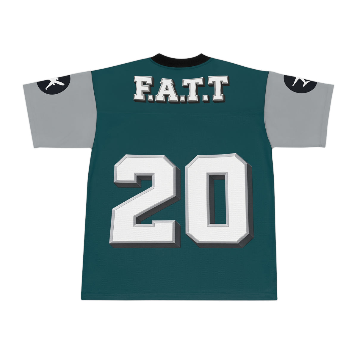 F.A.T.T #20 Football Jersey — Philadelphia | Midnight Green / Silver