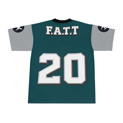 F.A.T.T #20 Football Jersey — Philadelphia | Midnight Green / Silver