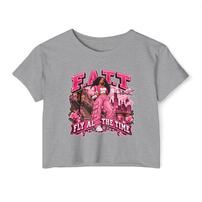 F.A.T.T Women's Pink City Graphic Crop Top