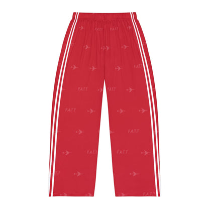 F.A.T.T Men's Flight Lounge Pants — Cherry Red / White