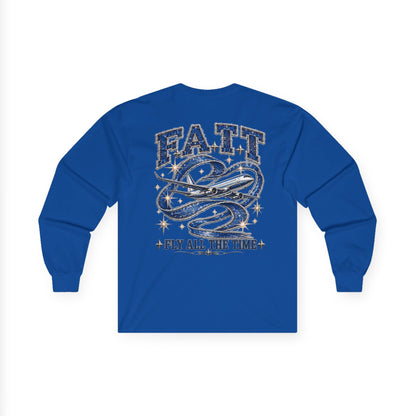 F.A.T.T Women’s Denim Bow Graphic Long Sleeve