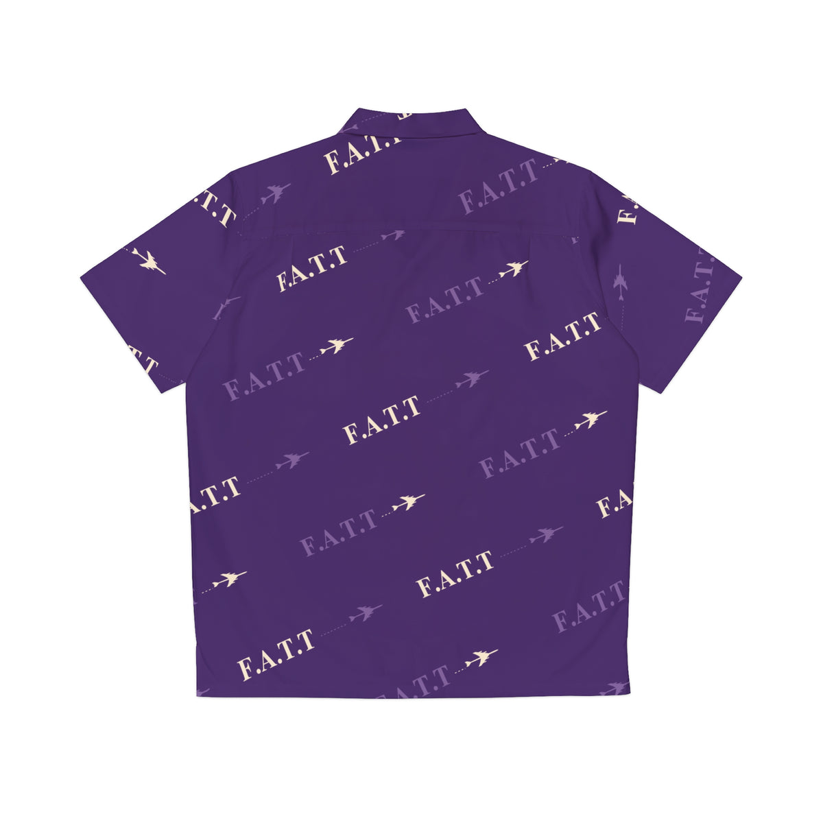 F.A.T.T Flight Monogram Button-Up — Purple / Ivory