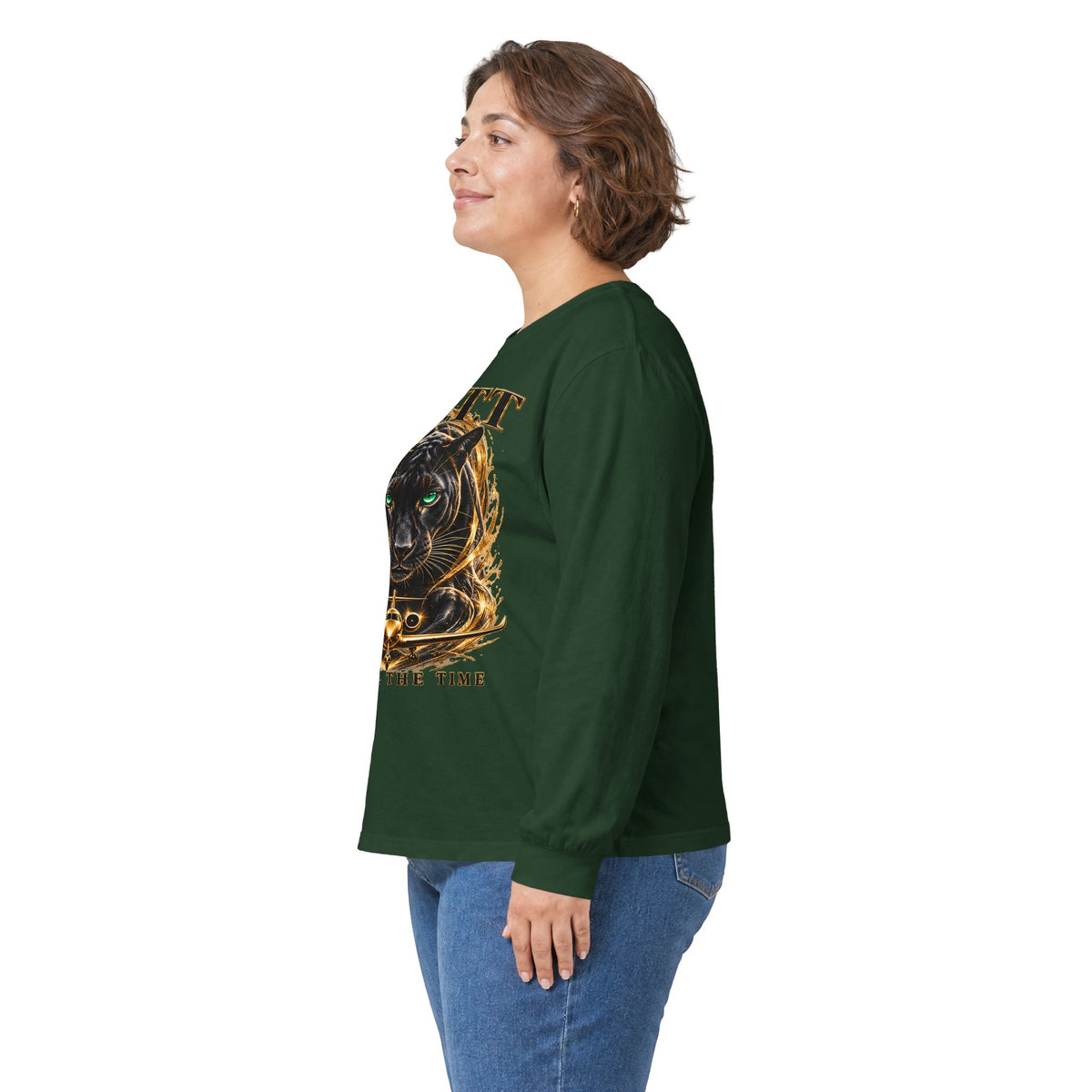 F.A.T.T Women’s Black Panther Graphic Long Sleeve