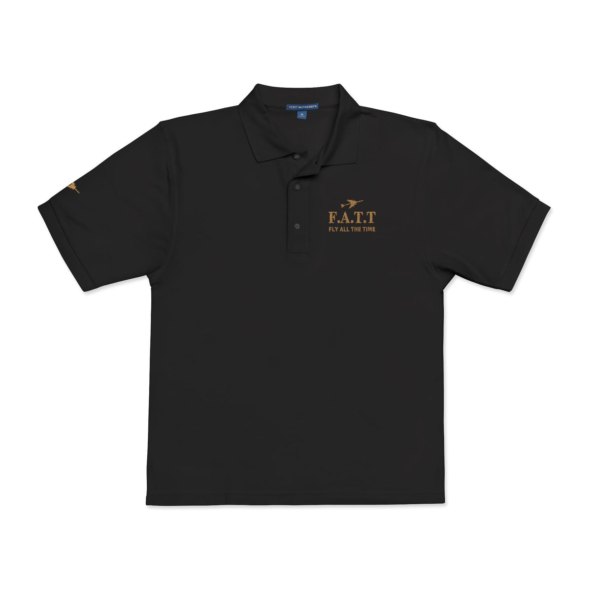 F.A.T.T Signature Embroidered Polo — Black / Gold