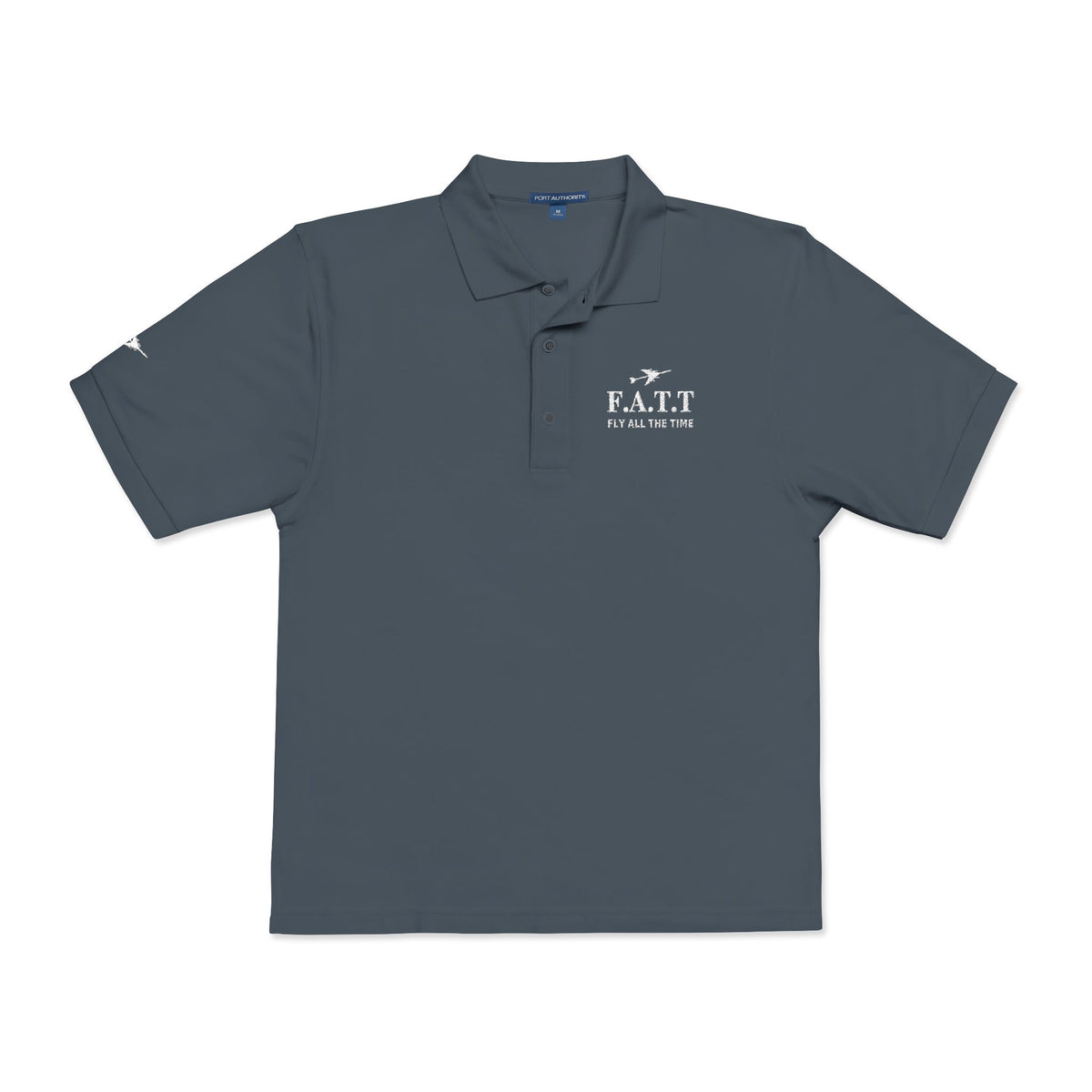 F.A.T.T Signature Embroidered Polo — White Stitch