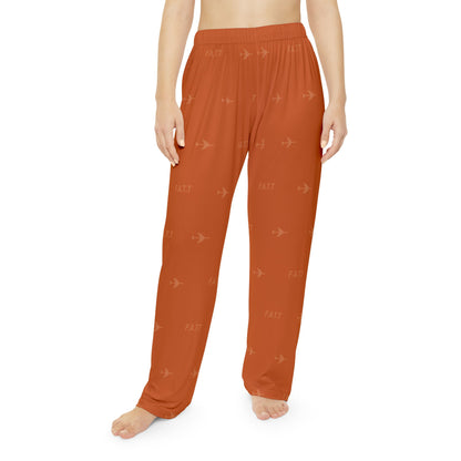 F.A.T.T Women's Flight Lounge Pants — Burnt Orange / Cream