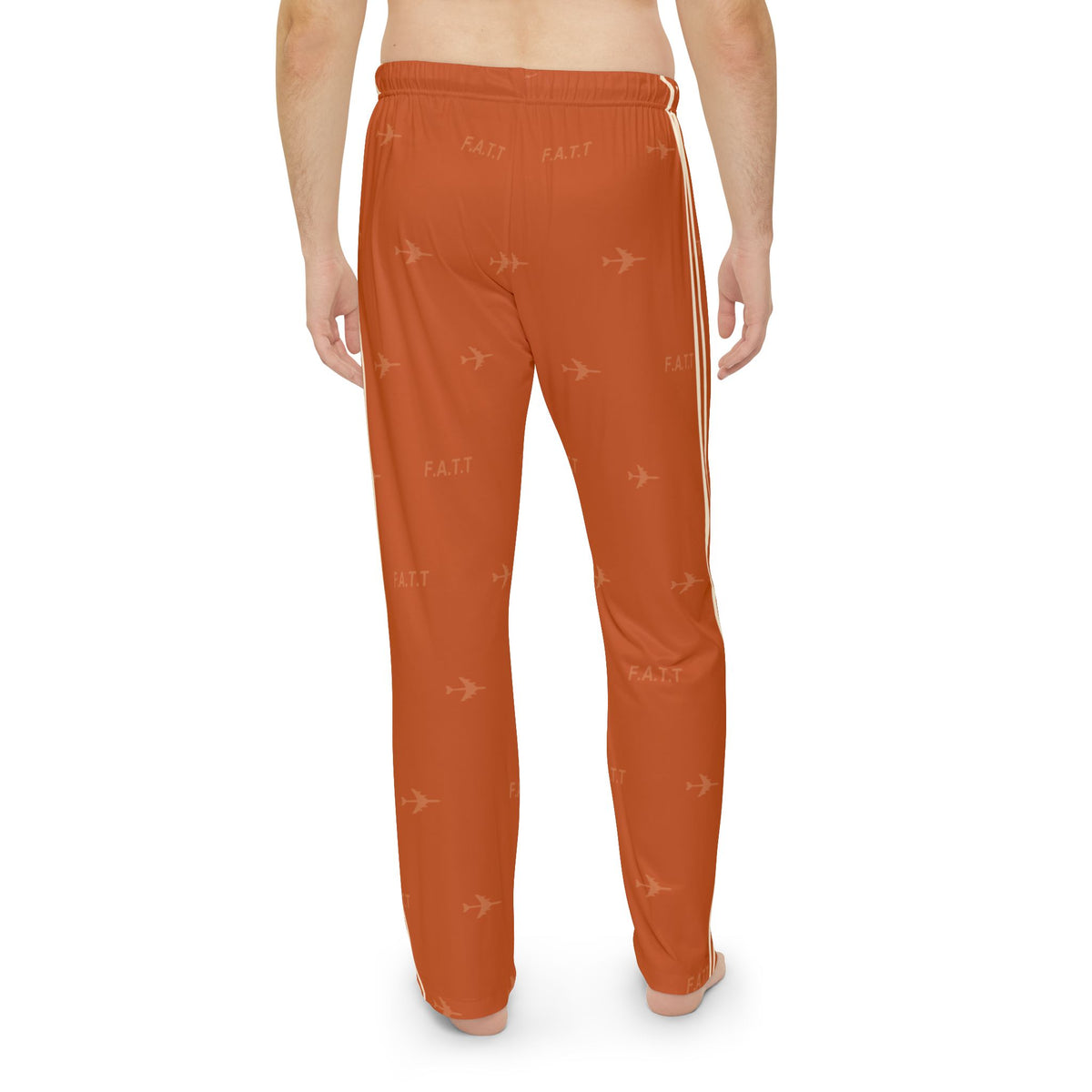 F.A.T.T Men's Flight Lounge Pants — Burnt Orange / Cream