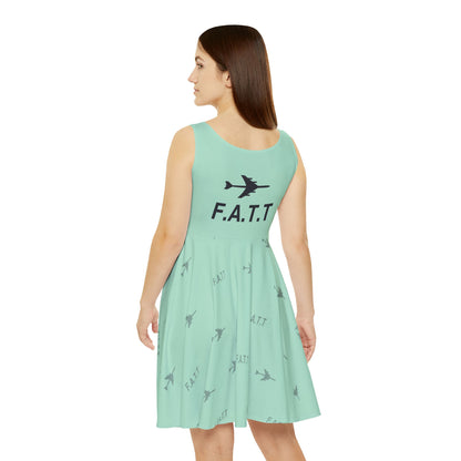 F.A.T.T Women's Flight Skater Dress — Mint / Charcoal
