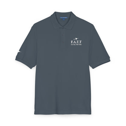 F.A.T.T Signature Embroidered Polo — White Stitch