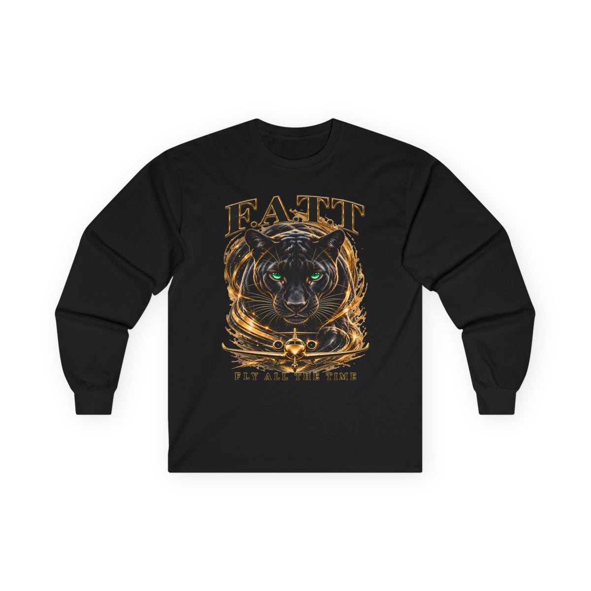 F.A.T.T Women’s Black Panther Graphic Long Sleeve