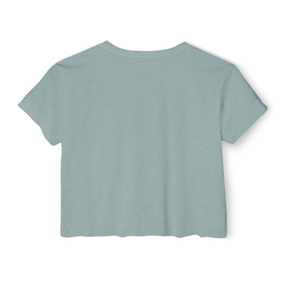 F.A.T.T Women's Purple Skyline Graphic Crop Top