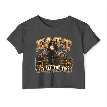 F.A.T.T Women's Gold City Graphic Crop Top