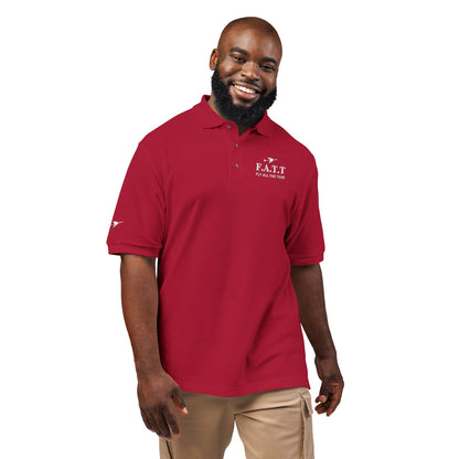 F.A.T.T Signature Embroidered Polo — White Stitch