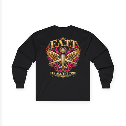 F.A.T.T Women’s Pink & Gold Crown Graphic Long Sleeve