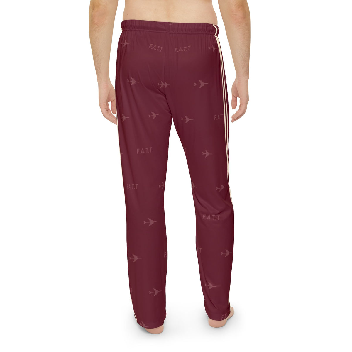 F.A.T.T Men's Flight Lounge Pants — Burgundy / Cream