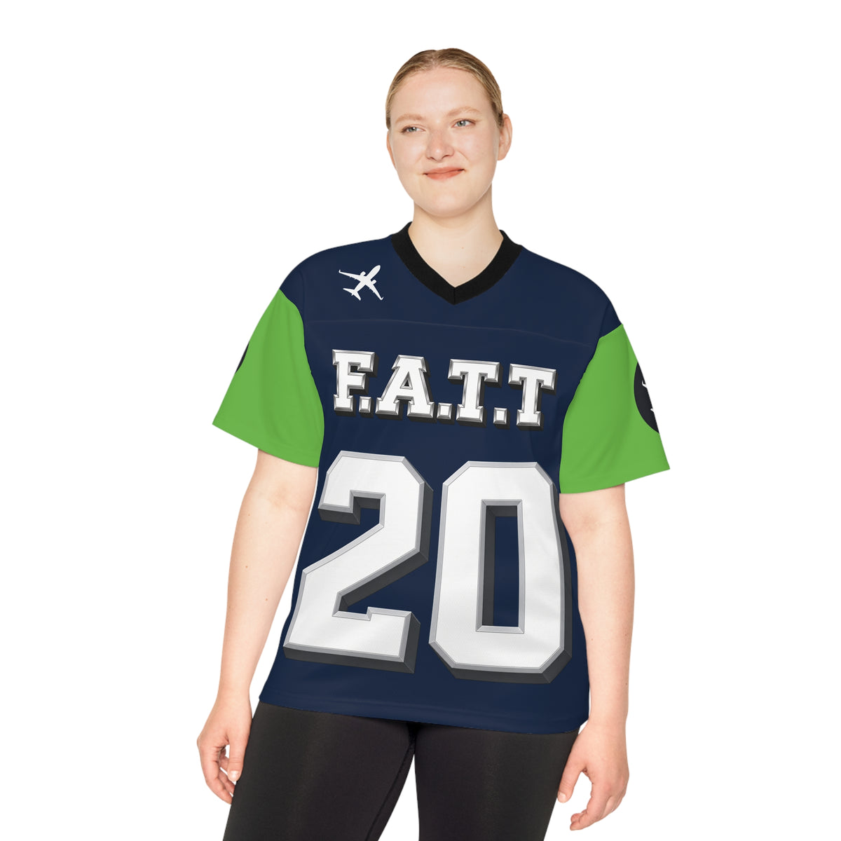 F.A.T.T #20 Football Jersey — Seattle | Navy / Action Green