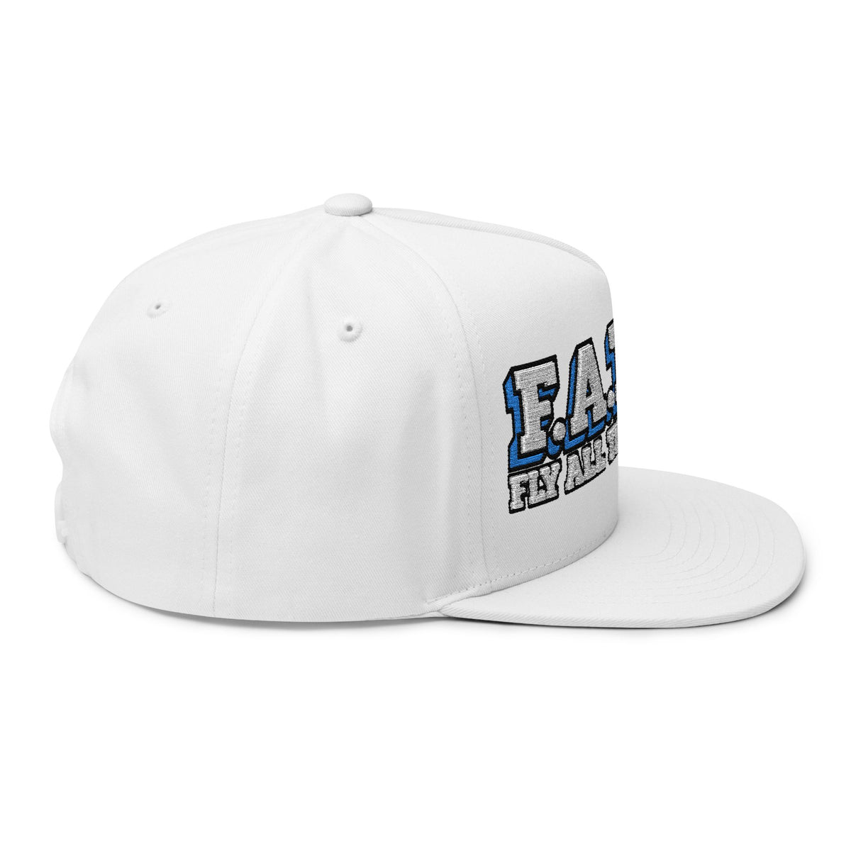 F.A.T.T Rooftop Hoops Matching Snapback — Blue | Cotton