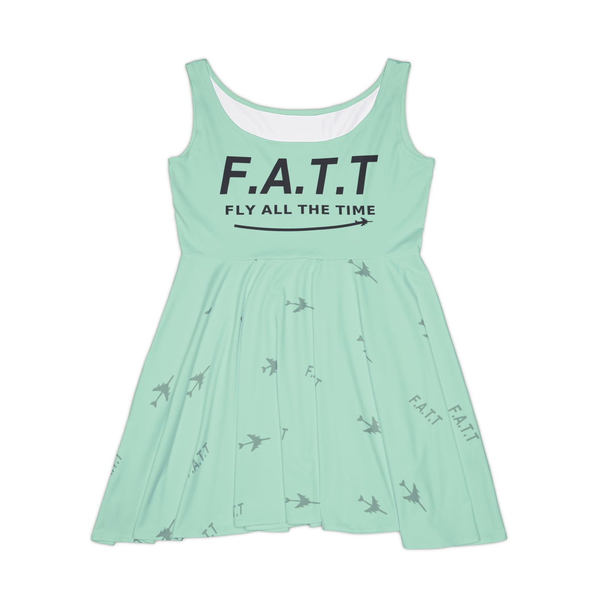 F.A.T.T Women's Flight Skater Dress — Mint / Charcoal