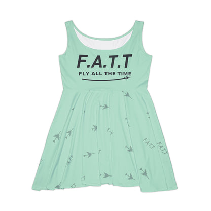 F.A.T.T Women's Flight Skater Dress — Mint / Charcoal