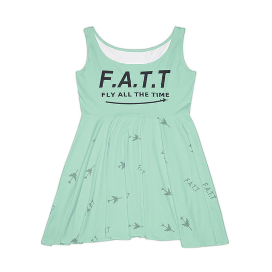 F.A.T.T Women's Flight Skater Dress — Mint / Charcoal