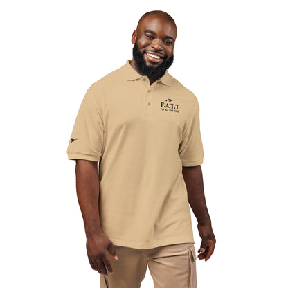 F.A.T.T Signature Embroidered Polo — Stone / Black