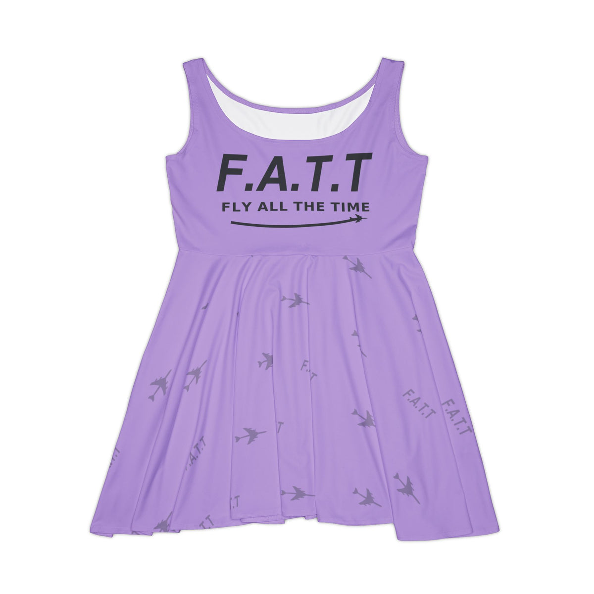 F.A.T.T Women's Flight Skater Dress — Lavender / Charcoal