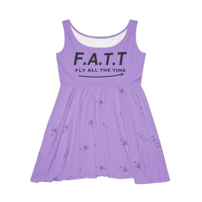 F.A.T.T Women's Flight Skater Dress — Lavender / Charcoal