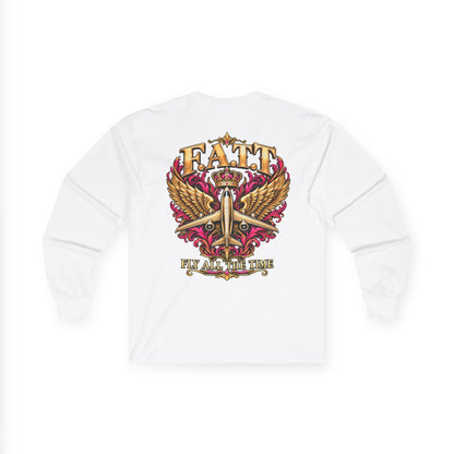 F.A.T.T Women’s Pink & Gold Crown Graphic Long Sleeve