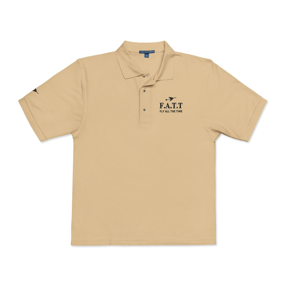 F.A.T.T Signature Embroidered Polo — Stone / Black