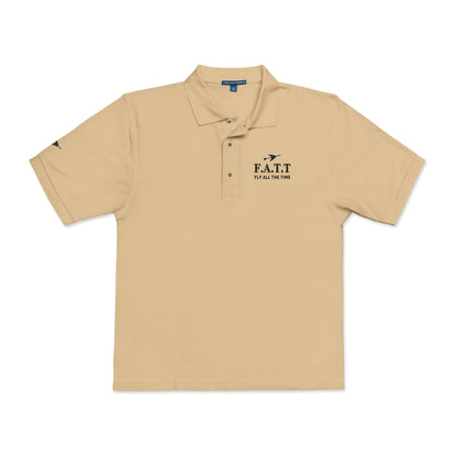 F.A.T.T Signature Embroidered Polo — Stone / Black