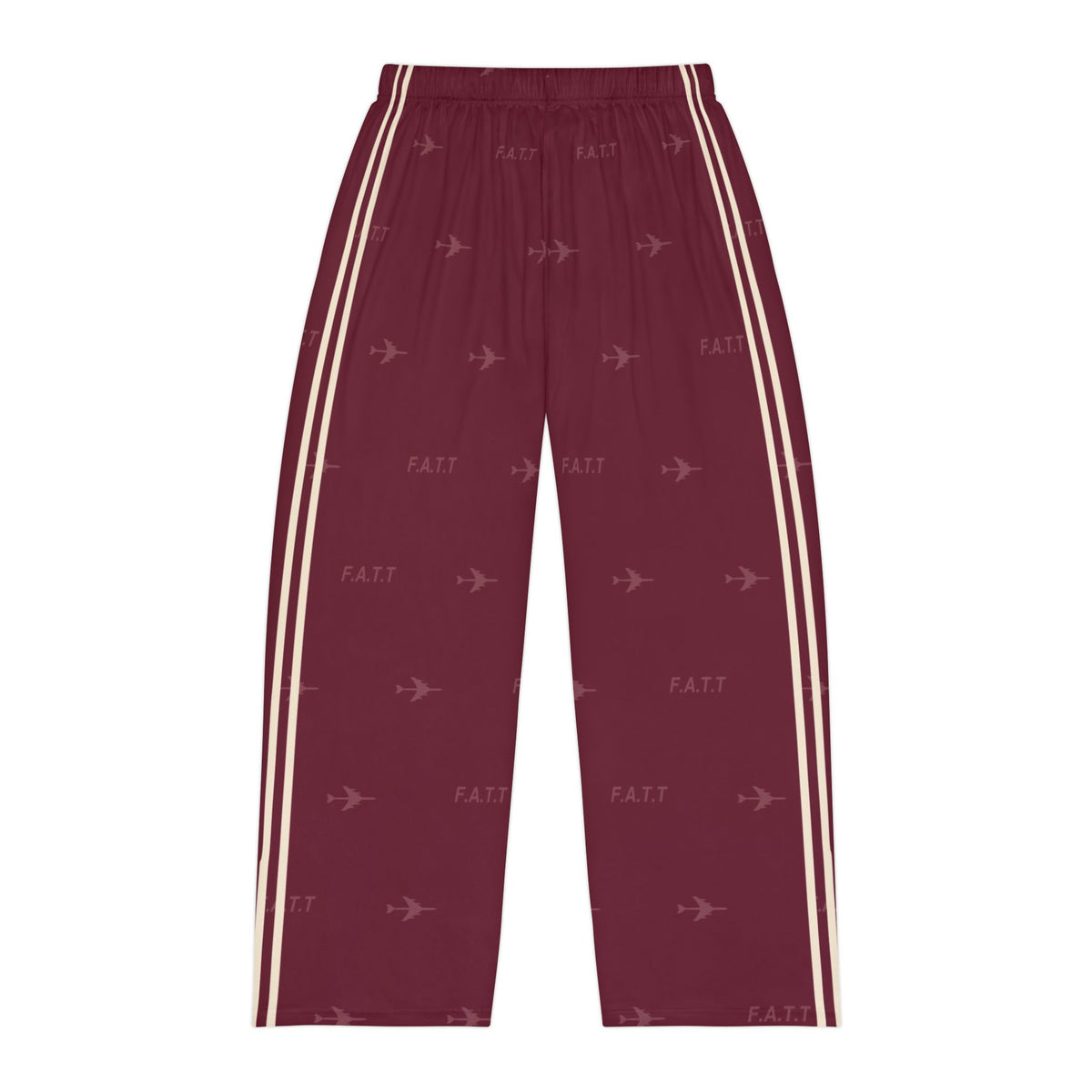 F.A.T.T Men's Flight Lounge Pants — Burgundy / Cream