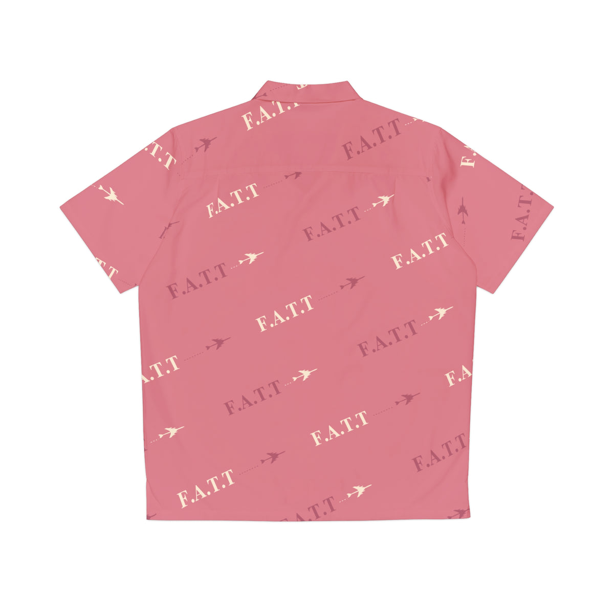 F.A.T.T Flight Monogram Button-Up — Pink / Ivory