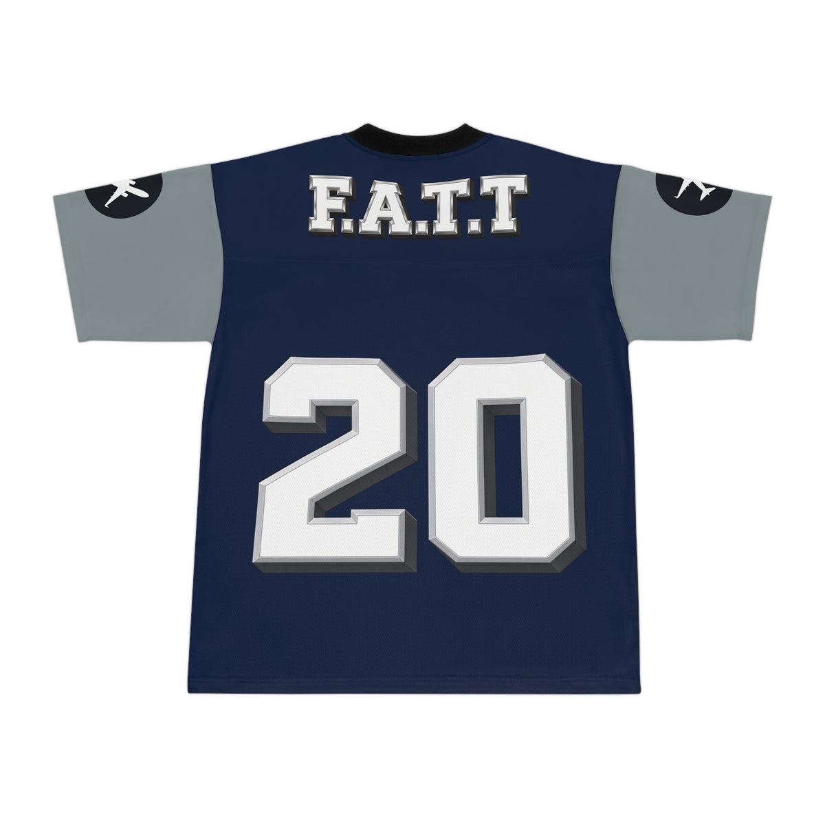 F.A.T.T #20 Football Jersey — Dallas | Navy / White / Metallic Silver