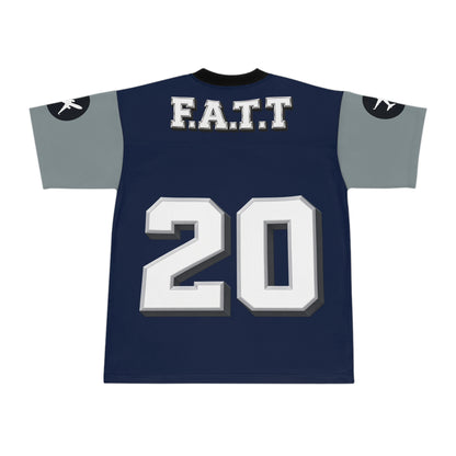F.A.T.T #20 Football Jersey — Dallas | Navy / White / Metallic Silver