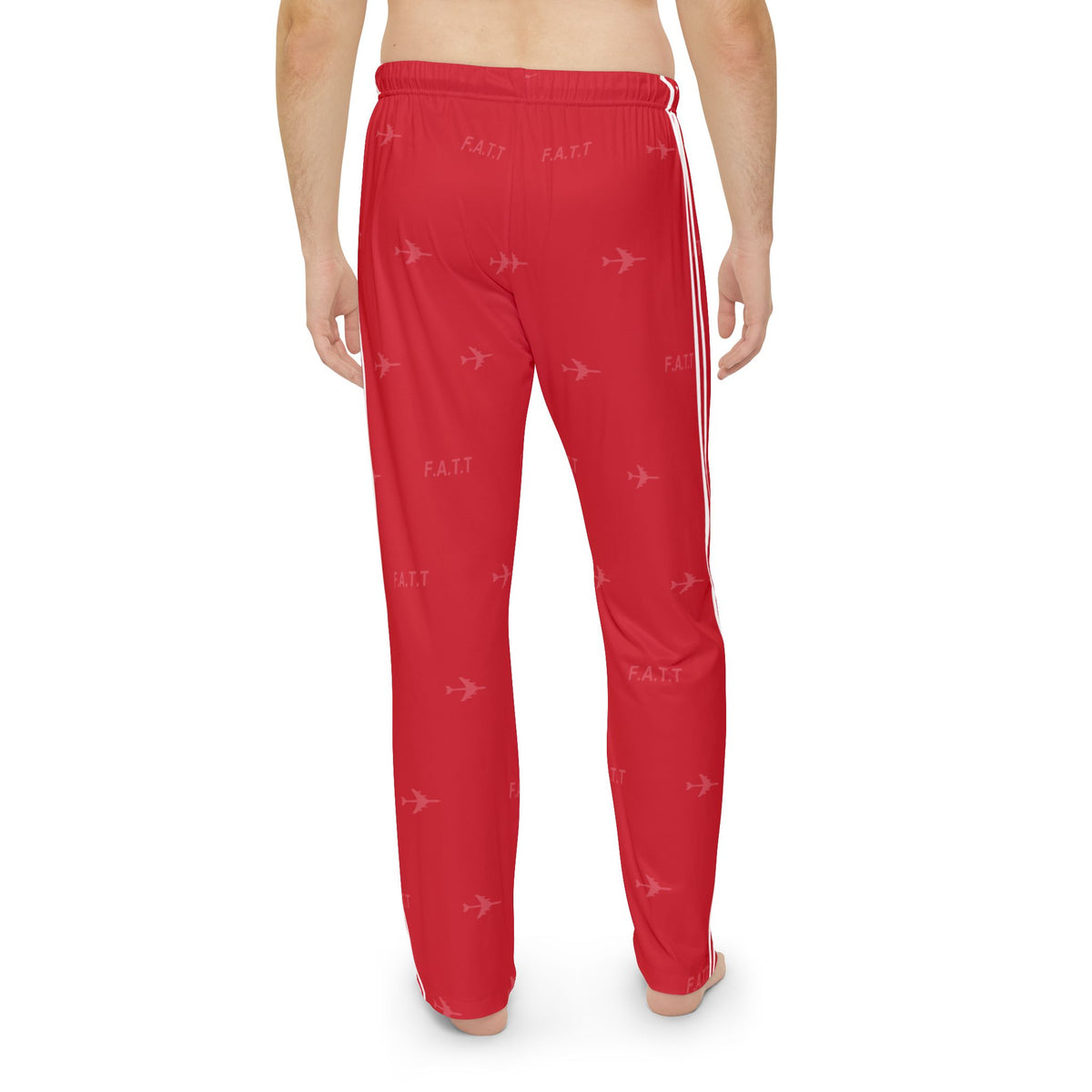 F.A.T.T Men's Flight Lounge Pants — Cherry Red / White