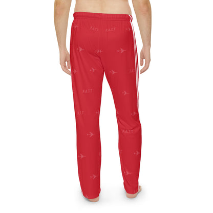 F.A.T.T Men's Flight Lounge Pants — Cherry Red / White