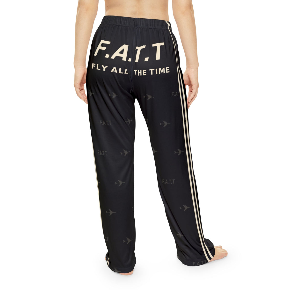 F.A.T.T Women's Flight Lounge Pants — Jet Black / Cream