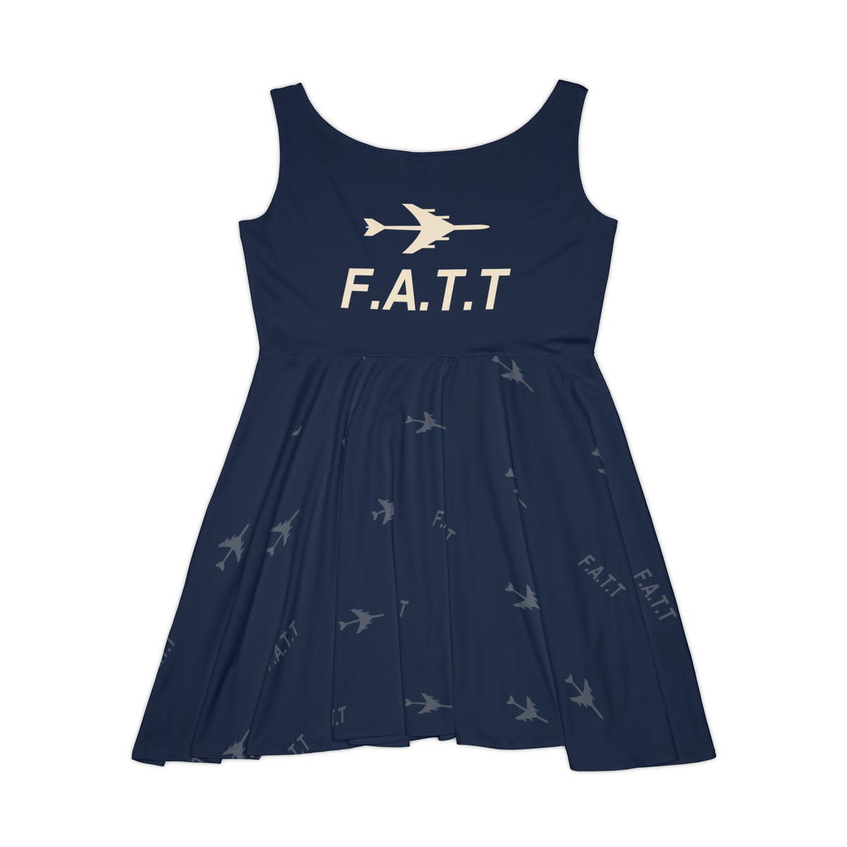 F.A.T.T Women's Flight Skater Dress — Navy / Cream