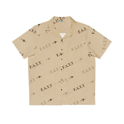 F.A.T.T Flight Monogram Button-Up — Stone / Chocolate