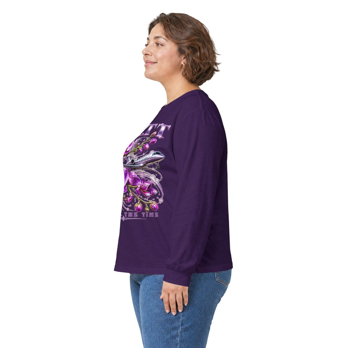 F.A.T.T Women’s Purple Orchid Graphic Long Sleeve
