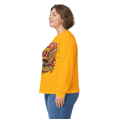F.A.T.T Women’s Pink & Gold Crown Graphic Long Sleeve