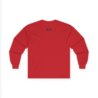 MiMi by FATT Long-Sleeve Cotton T-Shirt — Red & Black