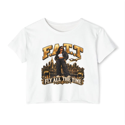 F.A.T.T Women's Gold City Graphic Crop Top