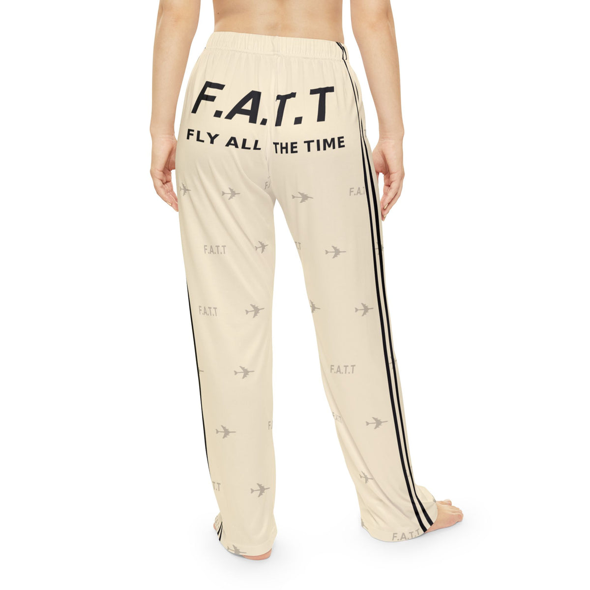 F.A.T.T Women's Flight Lounge Pants — Ivory / Black