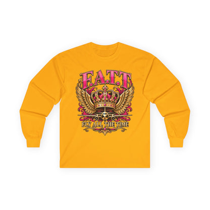 F.A.T.T Women’s Pink & Gold Crown Graphic Long Sleeve